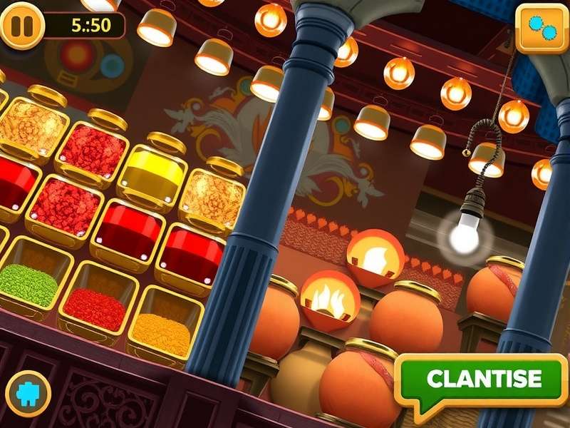 Garam Masala Explorer game screenshot showing a vibrant Indian spice market